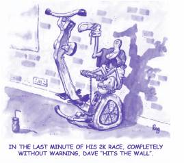 rowing-hits the wall